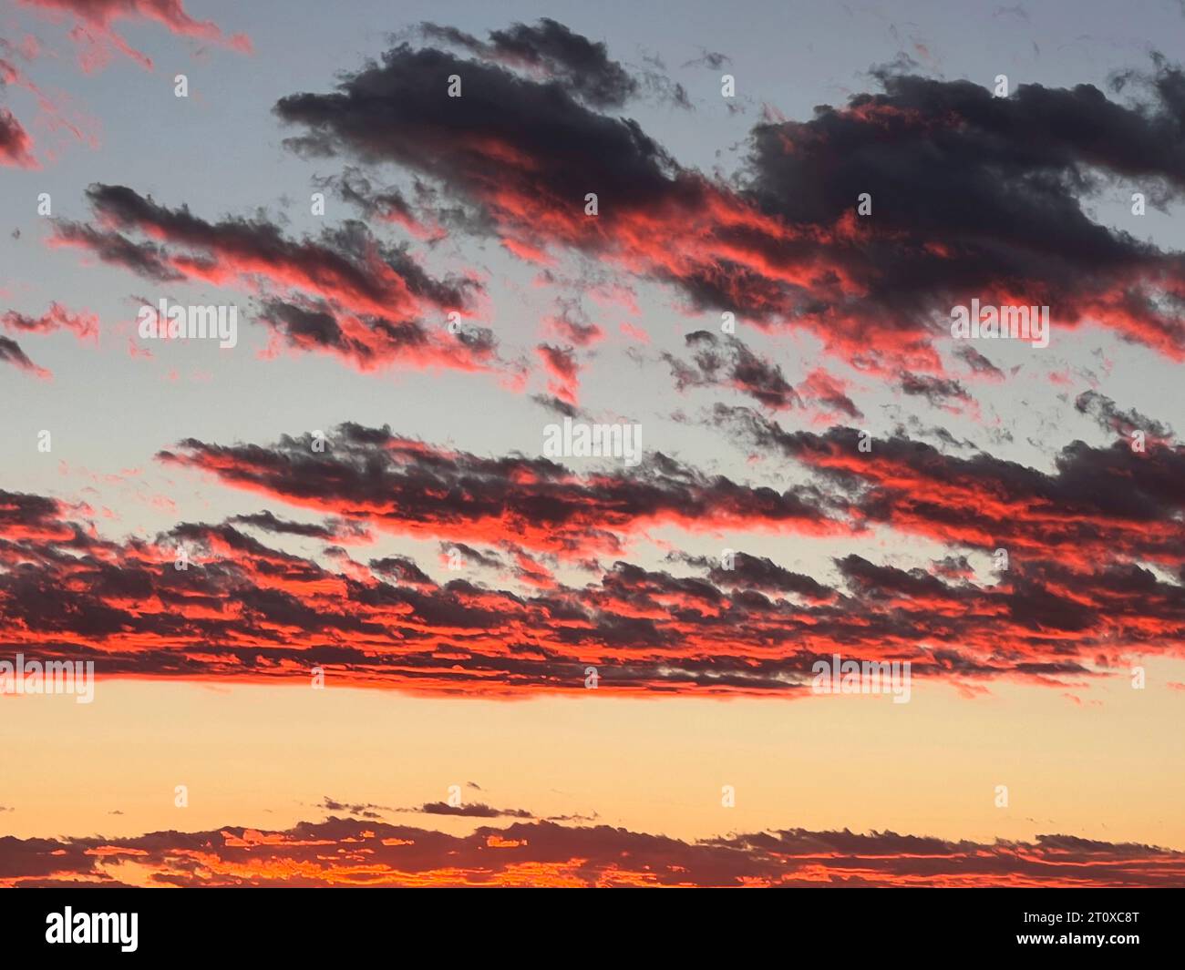 Tramonto rosso costiero nel deserto del New Mexico Foto Stock