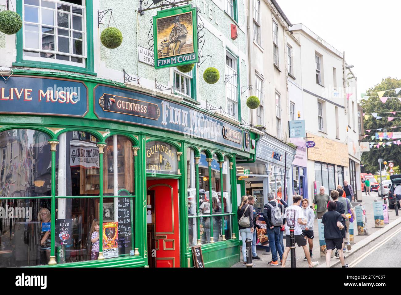 Finn mcouls pub tradizionale irlandese pub pubblico a Falmouth, Cornovaglia, Inghilterra, Regno Unito, 2023 Foto Stock