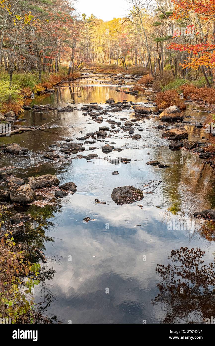 Area della diga di Birch Hill a Royalston, Massachusetts Foto Stock