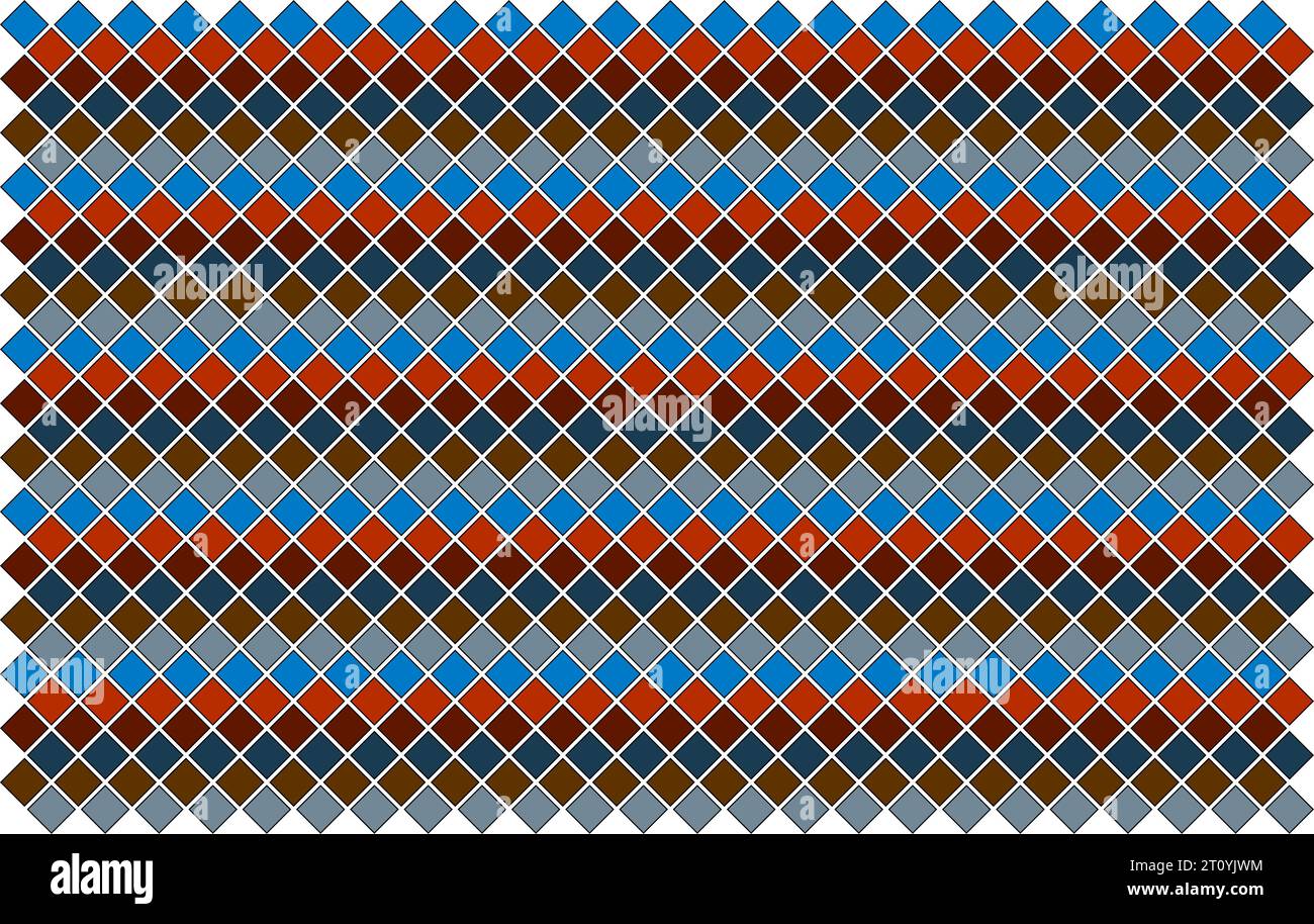 motivo griglia di colore esagonale. struttura esagonale. sfondo muro. Ripetizione geometrica al quadrato. Illustrazione vettoriale. schema a nido d'ape. Illustrazione Vettoriale