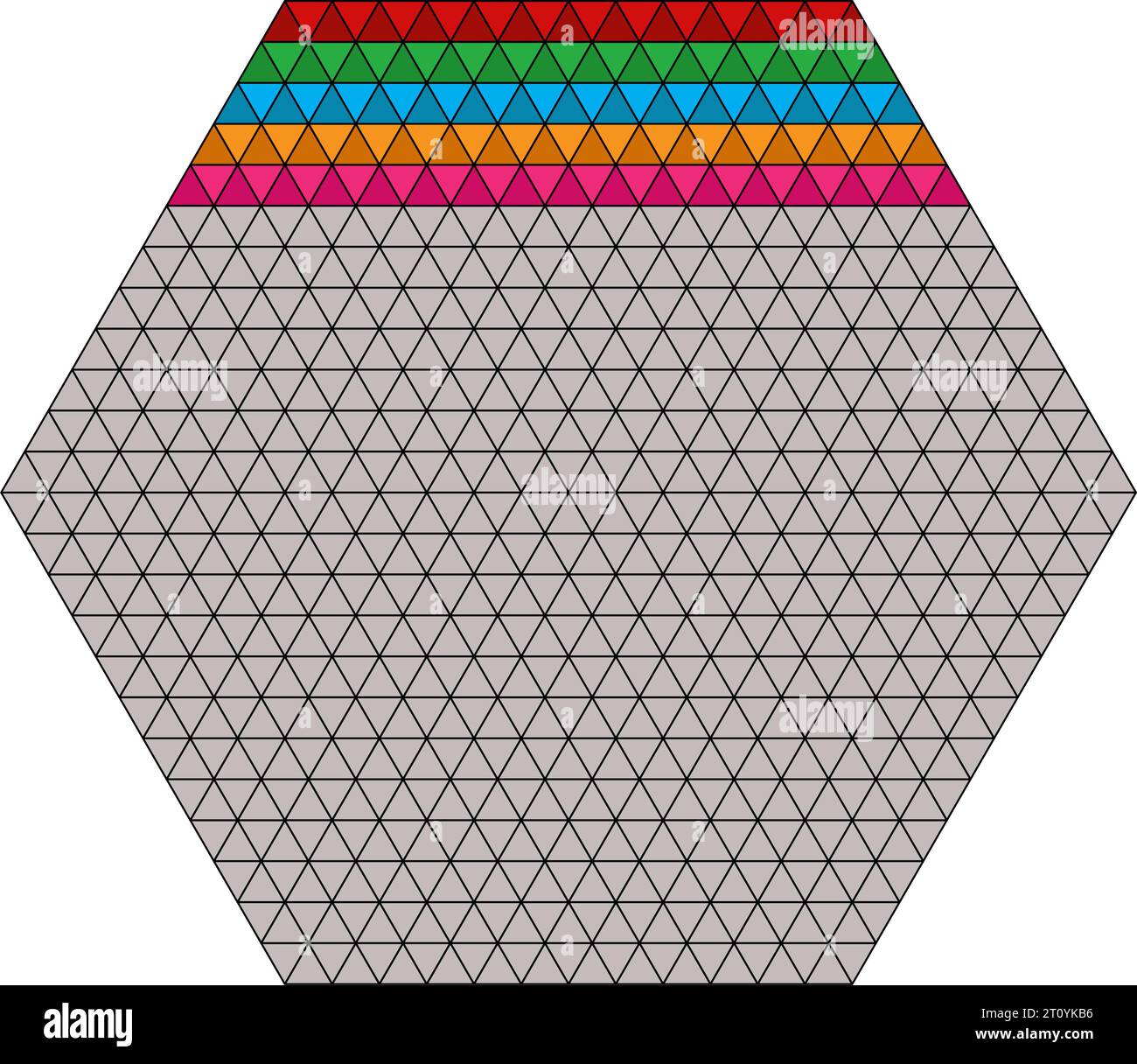 Ripetizione senza cuciture del vettore della griglia triangolare. Sottili linee sottili, reticolo minimalista delicato, mesh, rete, triangoli, esagoni. Astratto. Illustrazione Vettoriale
