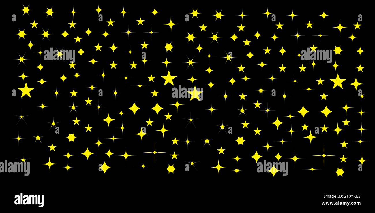 Set di stelle doccia: Accattivante illustrazione stelle per le vacanze. Collezione Stars. Icone a stella. Distintivo di vendita fiori Starburst. Etichetta asterisco vuota. Illustrazione Vettoriale