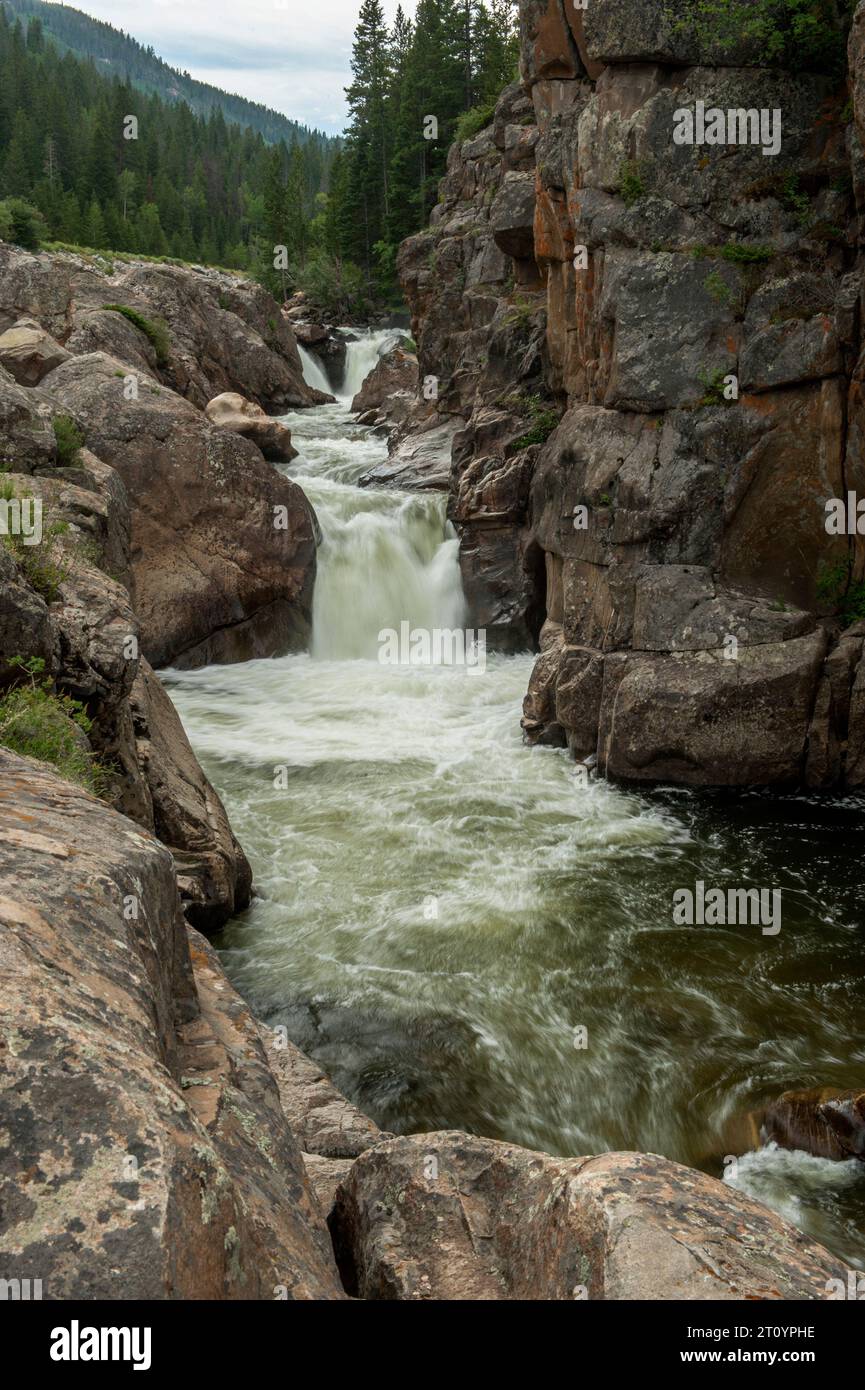 Poudre Falls, sul fiume cache la Poudre del Colorado Foto Stock