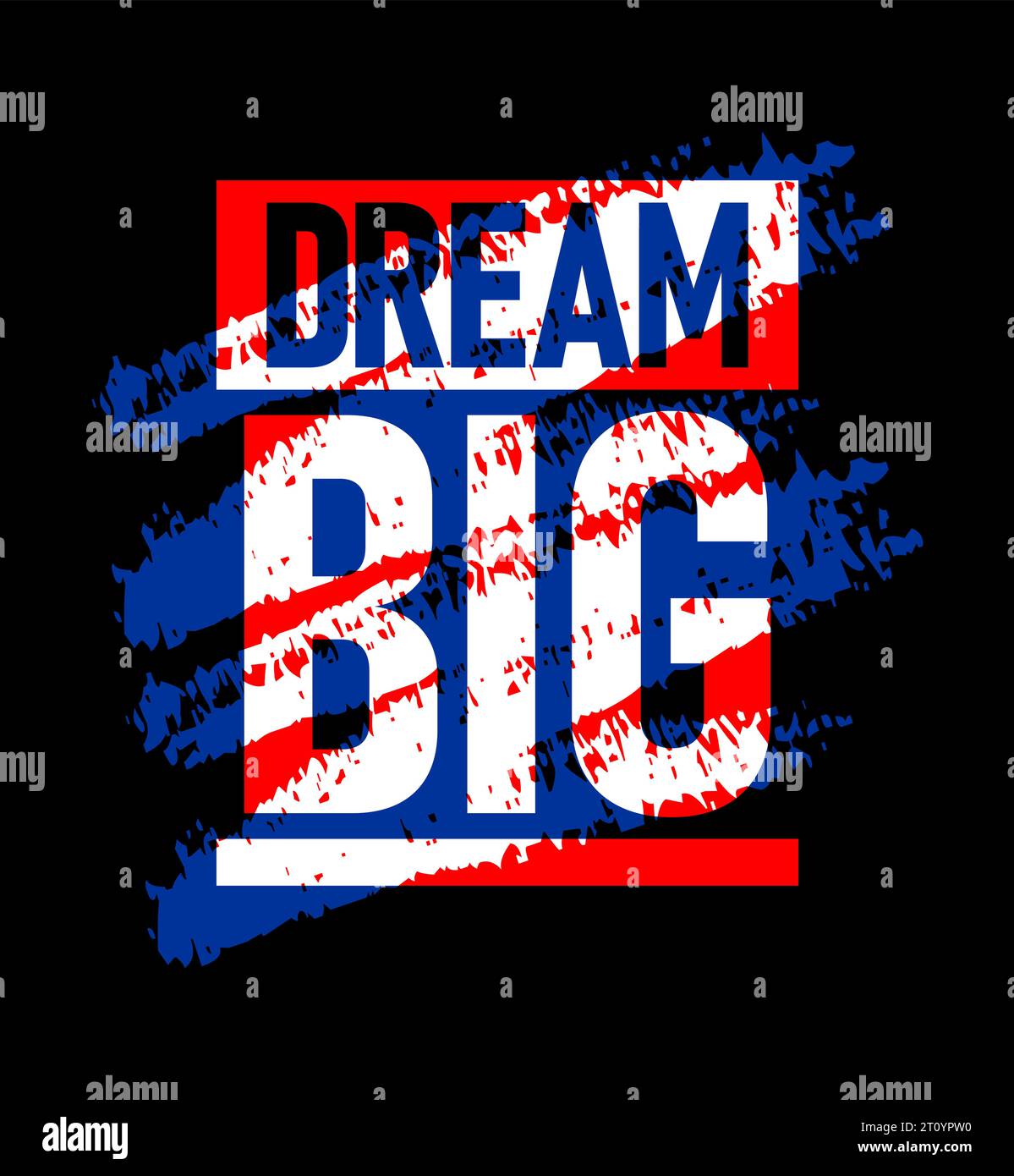 Design del tipo di colpo motivazionale da sogno, design di frasi brevi, t-shirt con slogan, poster, etichette, ecc.. Illustrazione Vettoriale