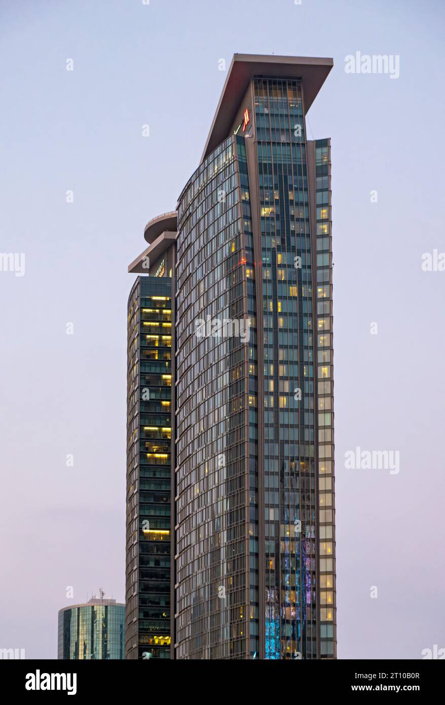 Edificio del centro di Doha, Doha, Qatar Foto Stock