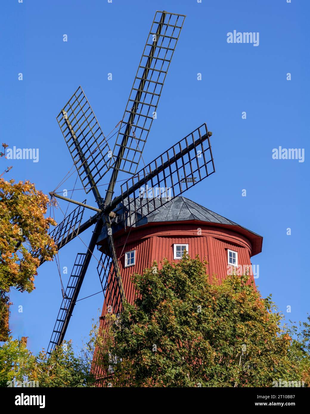 Il vecchio mulino a vento di Strängnäs Foto Stock