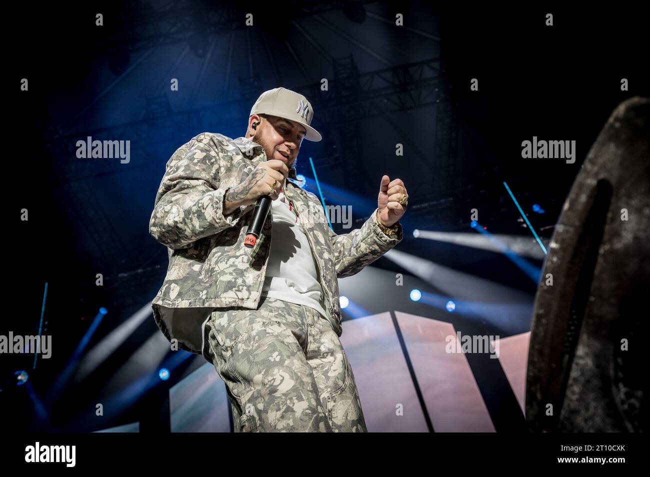 Fotografías del concierto de Maka en el marco de las Fiestas del Pilar 2023 de Saragozza, en el recinto Espacio Zity. Foto Stock