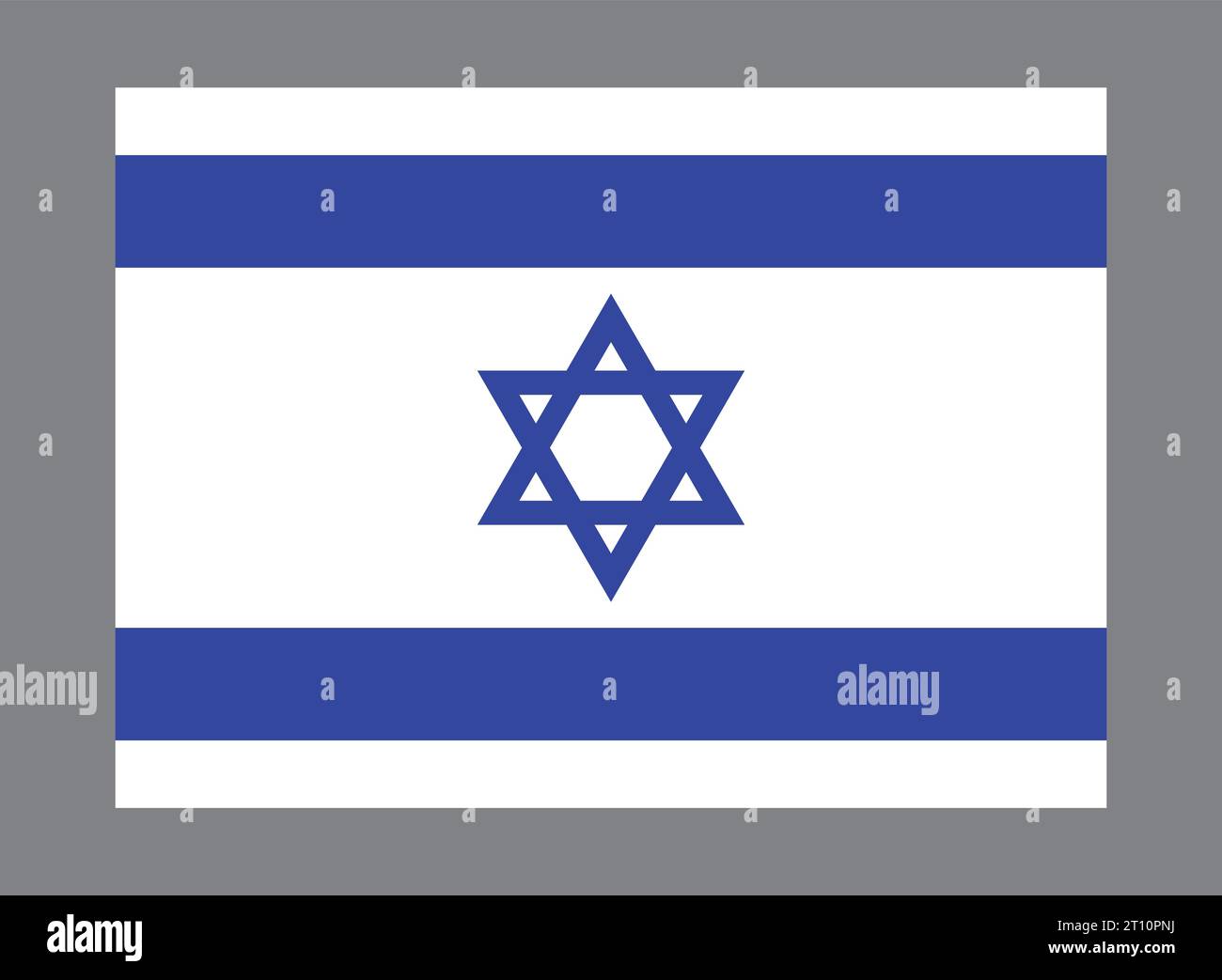 Illustrazione della bandiera israeliana, simbolo nazionale. Grafica vettoriale della bandiera di Israele. Concetto di patriottismo Illustrazione Vettoriale