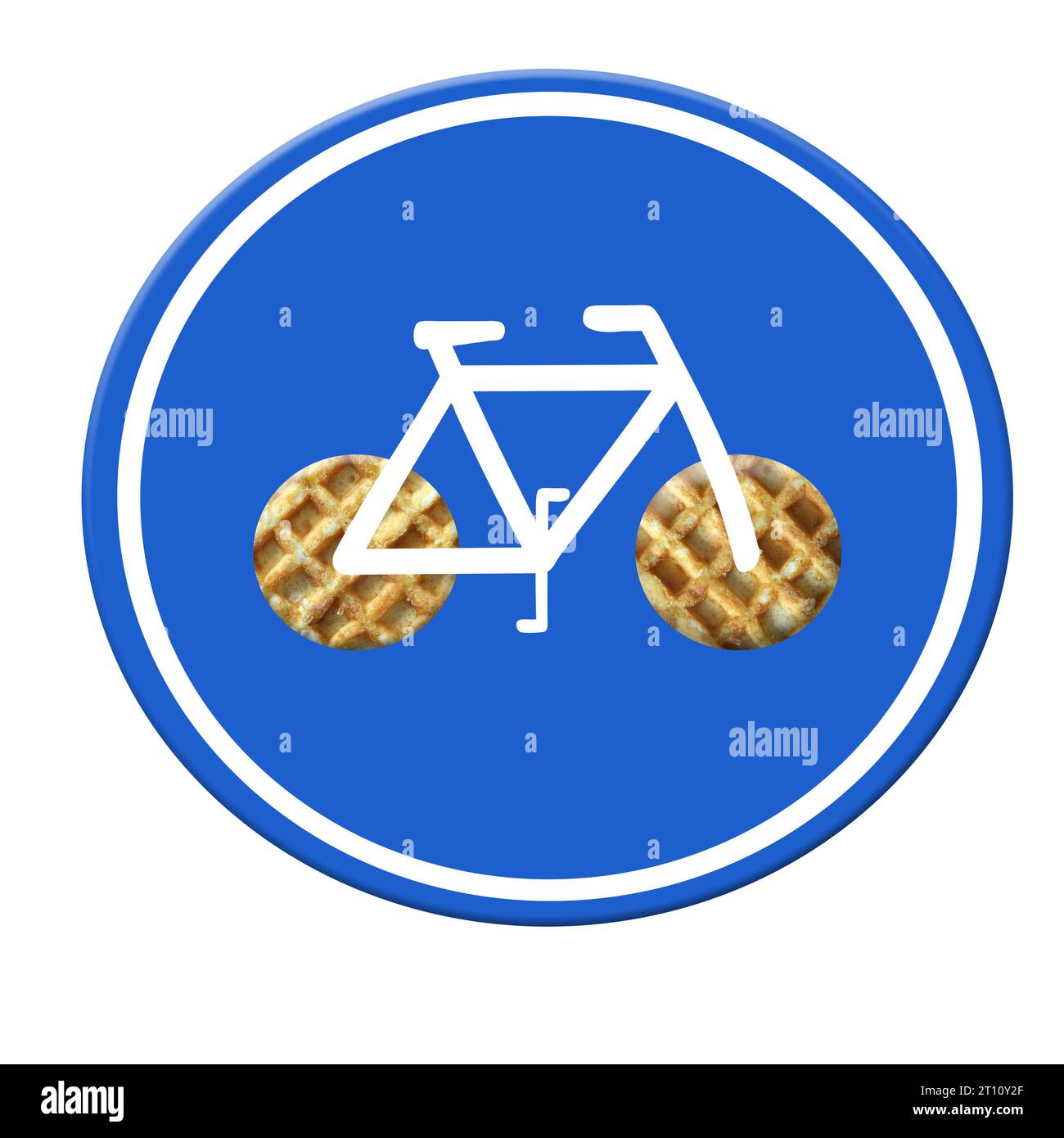 Illustrazione digitale Concept ciclismo in Belgio, ciclismo su ruote di wafel. Credito: Imago/Alamy Live News Foto Stock