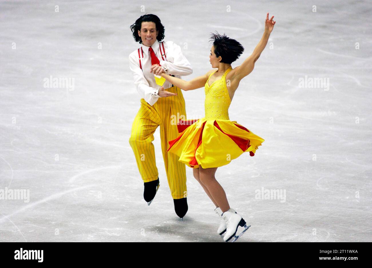 Campionati mondiali di pattinaggio di figura, Dortmund Germania , dal 22 al 28 marzo 2004, Ice dance — Megan WING, Aaron LOWE / CAN Foto Stock