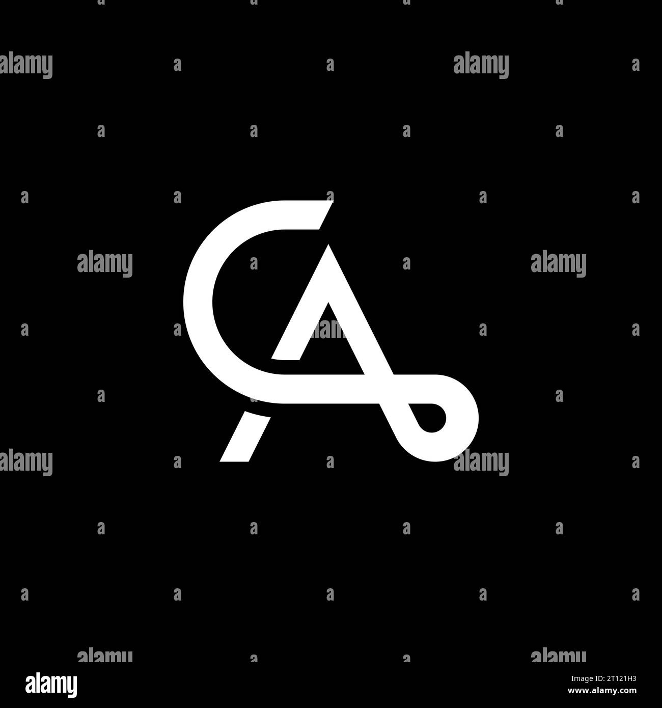 Logo CA, monogramma CA, logo CA iniziale, logo Letter CA, moderno, icona, Vector Illustrazione Vettoriale