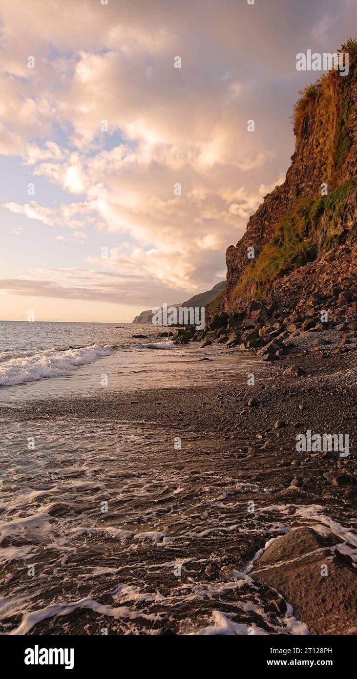 Sonnenuntergang Madeira Küste Foto Stock