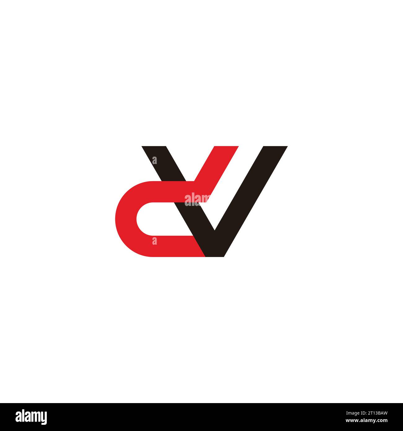 vettore del logo di movimento a colori letter dv Illustrazione Vettoriale