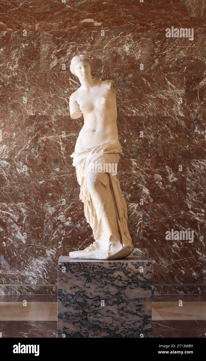 Venere di Milo Louvre. Museo del Louvre, Parigi, Francia. Galleria di sculture del Louvre. Foto Stock