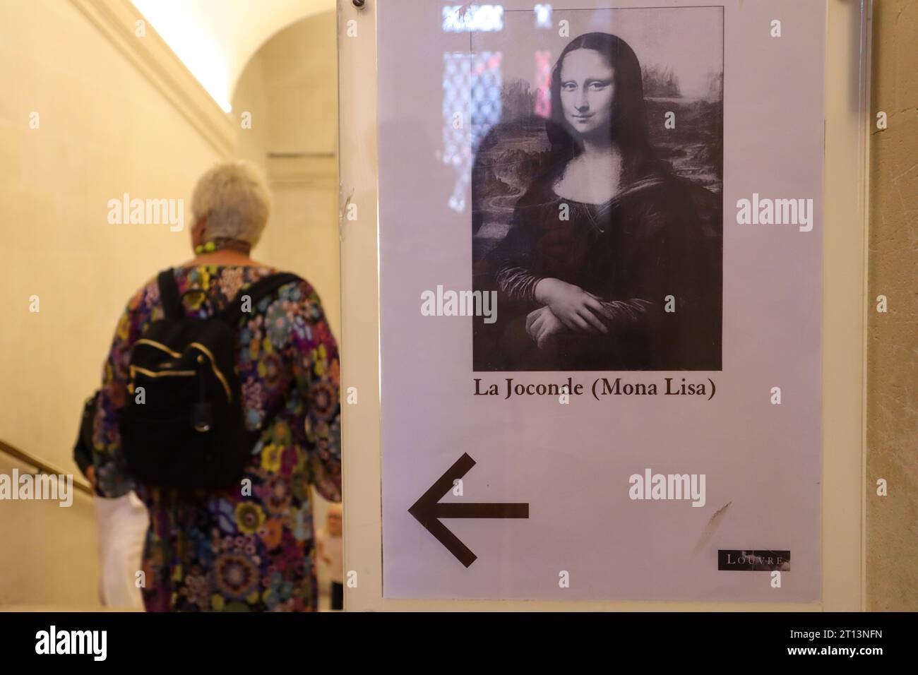 Museo del Louvre, Parigi, Francia. Interni del Louvre. Immagine acquisita per andare alla galleria Monna Lisa. Foto Stock