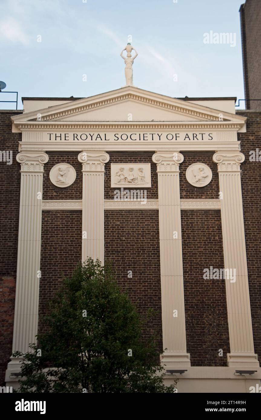 The Royal Society of Arts, Durham House Street, Westminster, Londra, Regno Unito Foto Stock