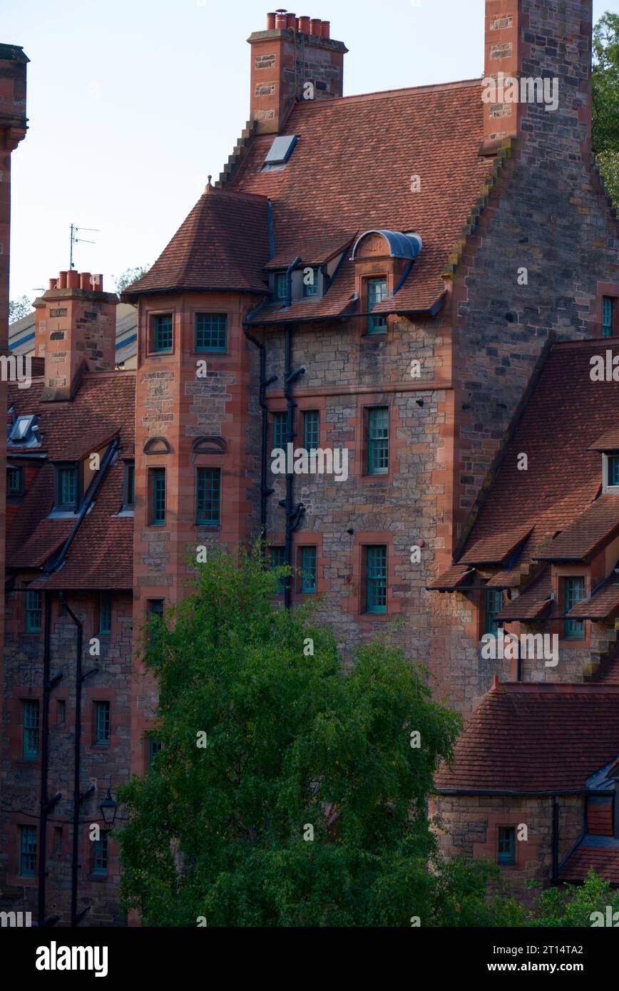 Edifici restaurati a Wells Court, Dean Village Foto Stock