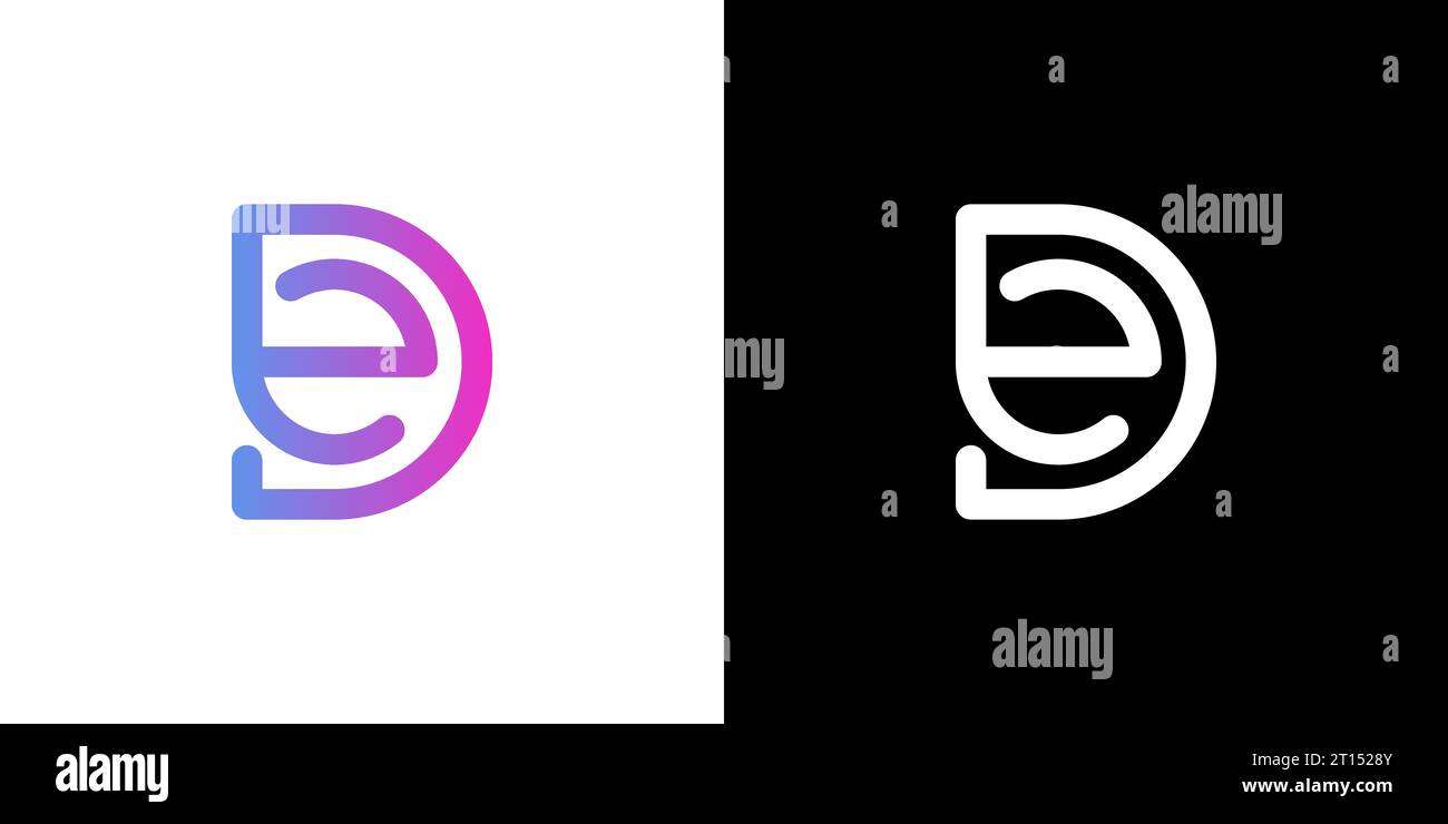 Logo de ed, ed De Monogram, logo iniziale De ed, lettera ed De Logo, icona, vettore Illustrazione Vettoriale