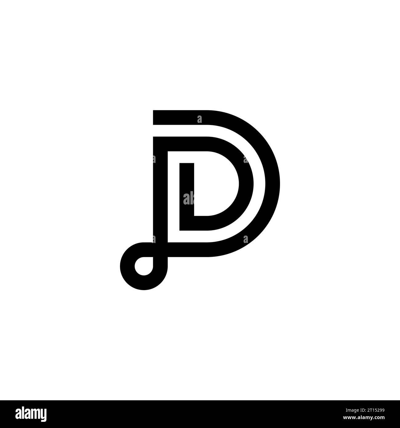 Logo AD da, monogramma da ad, logo ad iniziale, logo ad da lettera, icona, vettore Illustrazione Vettoriale