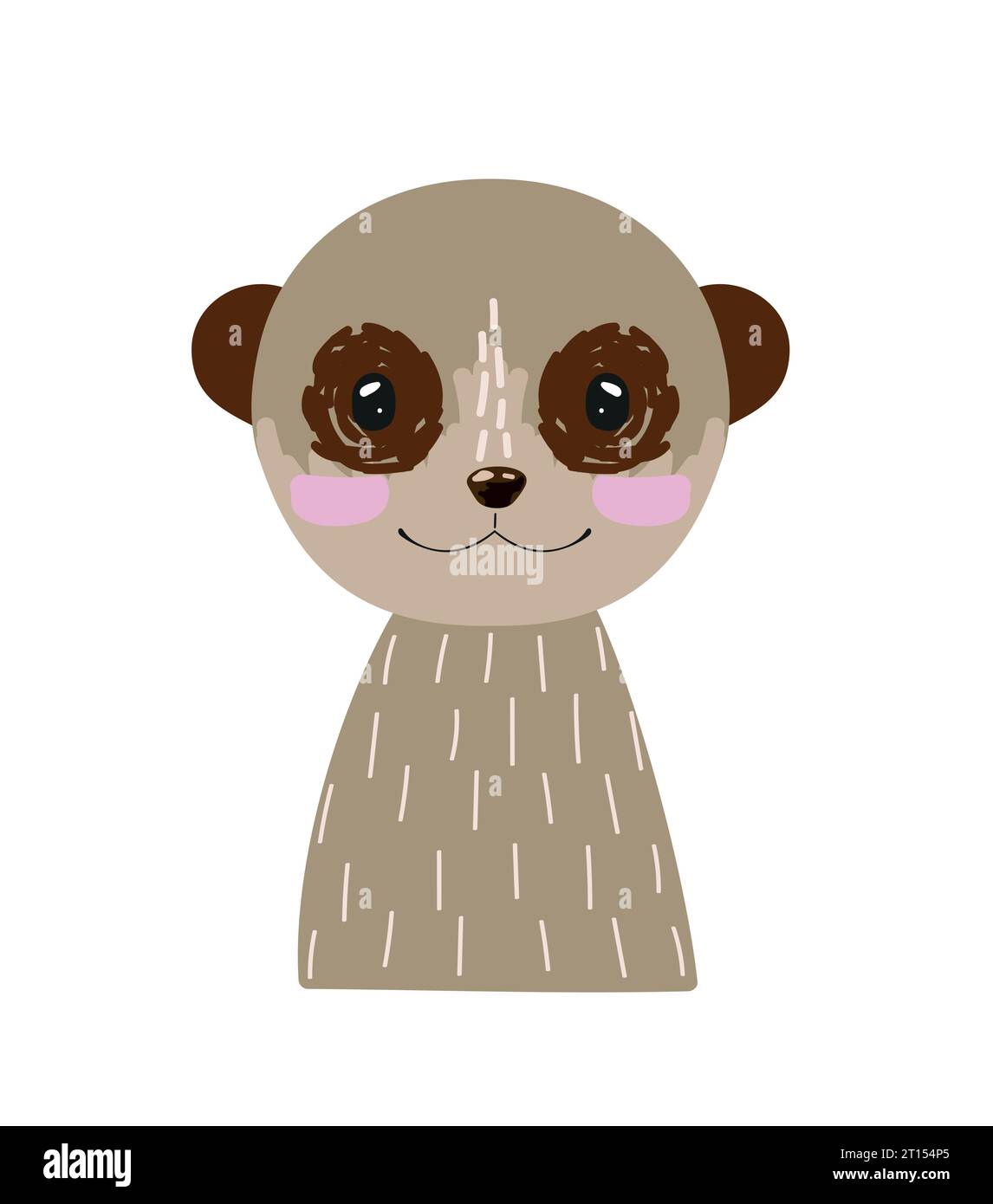 Verticale meerkat vettoriale. Illustrazione Vettoriale