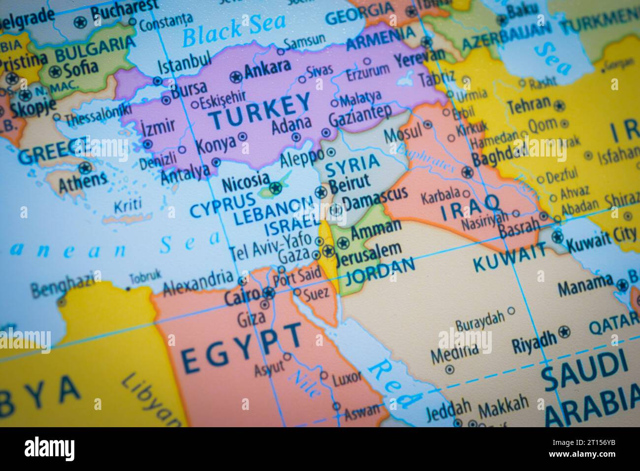 Mappa di Israele e della capitale Gerusalemme. Ciò mostra la zona di