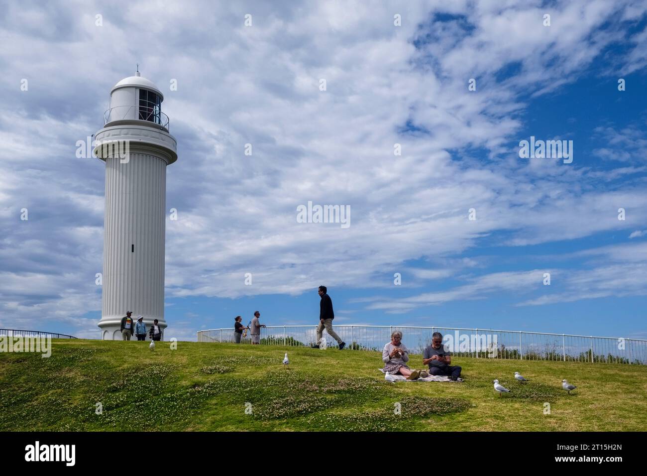 Faro di Flagstaff Point, Wollongong, nuovo Galles del Sud, Australia Foto Stock