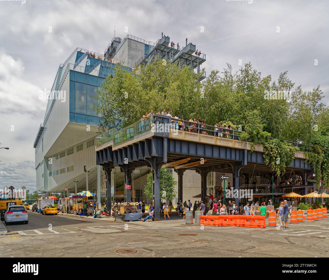 Renzo piano progettò il Whitney Museum of American Art al 99 di Gansevoort Street, adiacente alla High Line nel Meatpacking District di New York. Foto Stock