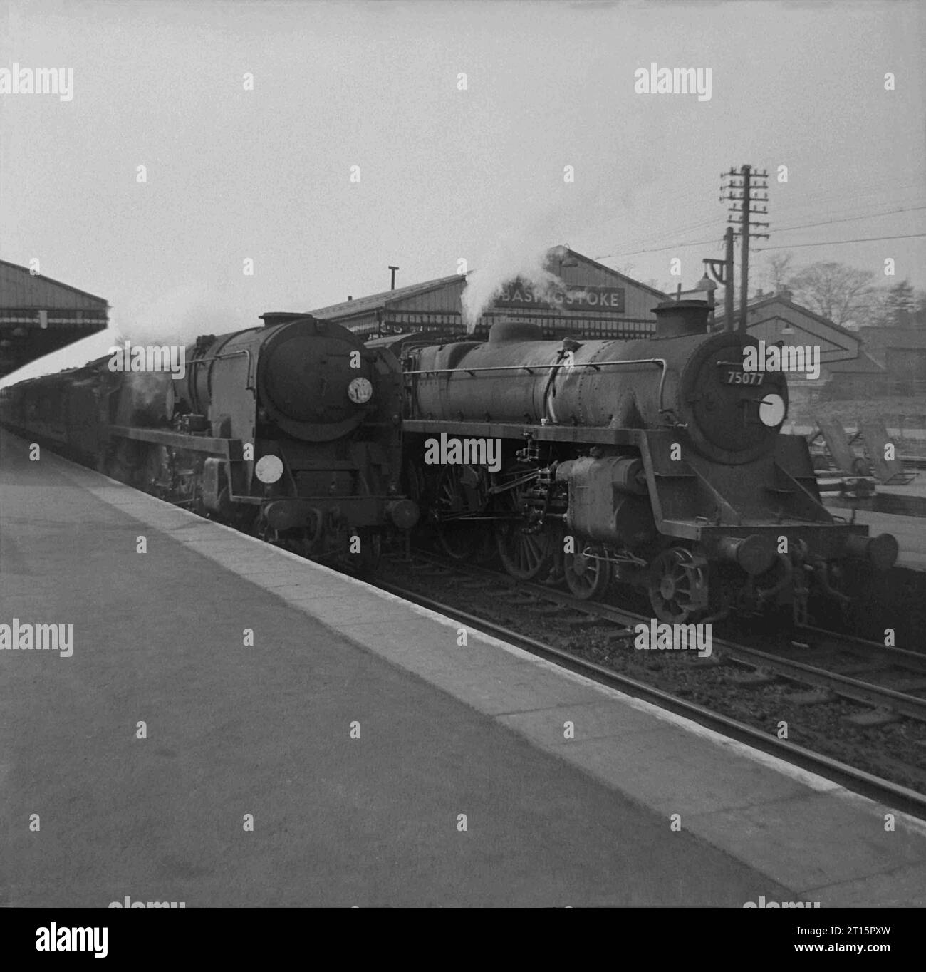 34018 e altri a Basingstoke 1965-67 Foto Stock