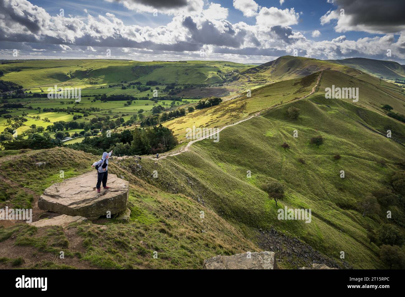 La valle di Hope nel distretto di Peak nel Derbyshire. Foto Stock