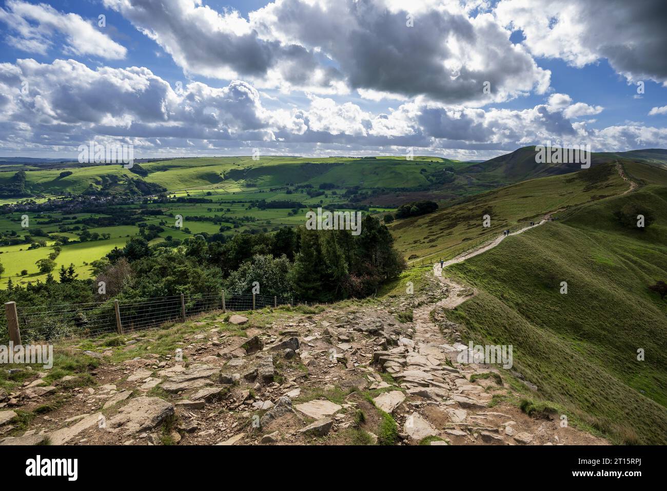 La valle di Hope nel distretto di Peak nel Derbyshire. Foto Stock