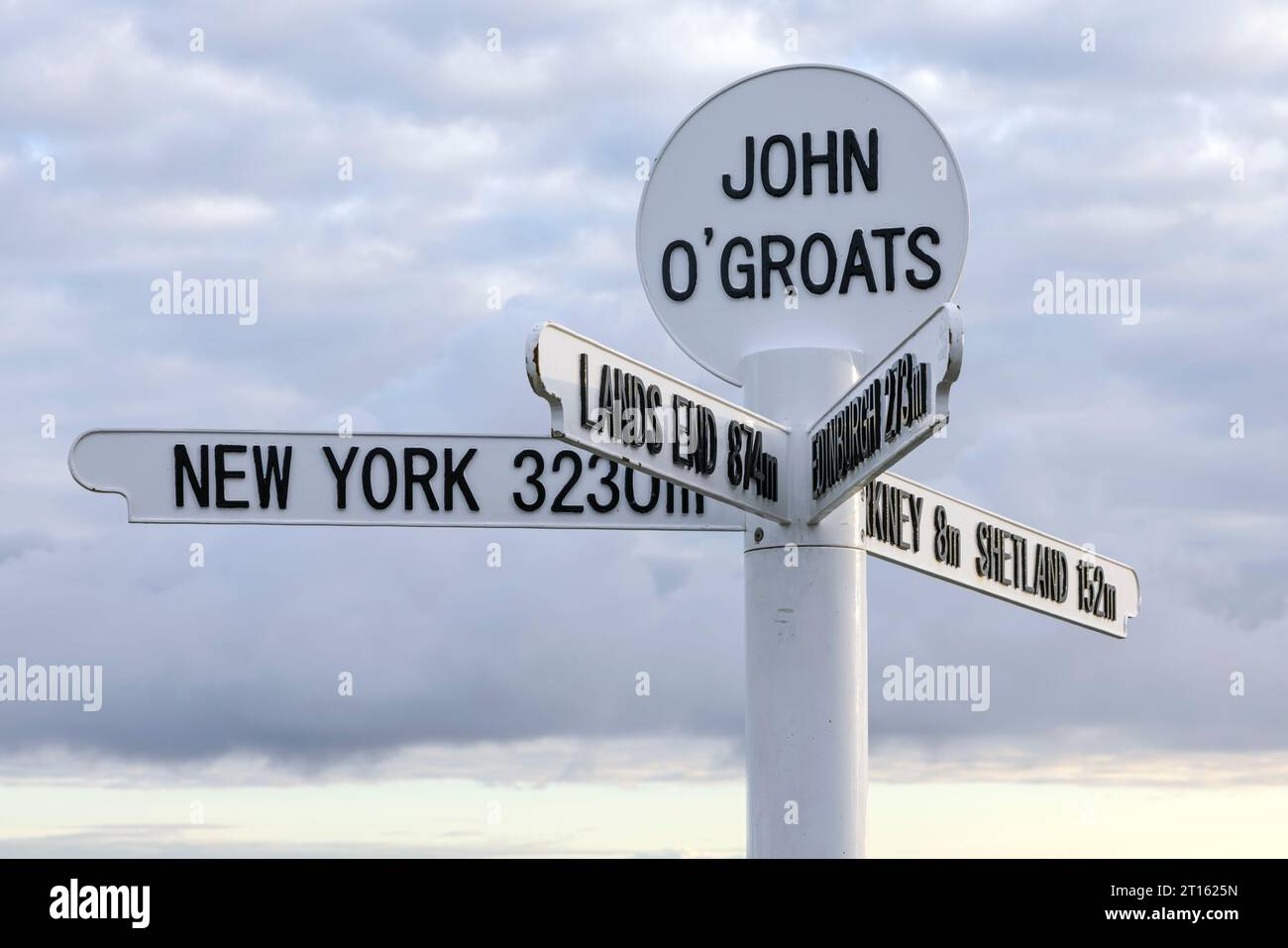 John o'Groats in Scozia è il punto più settentrionale della terraferma britannica. Foto Stock