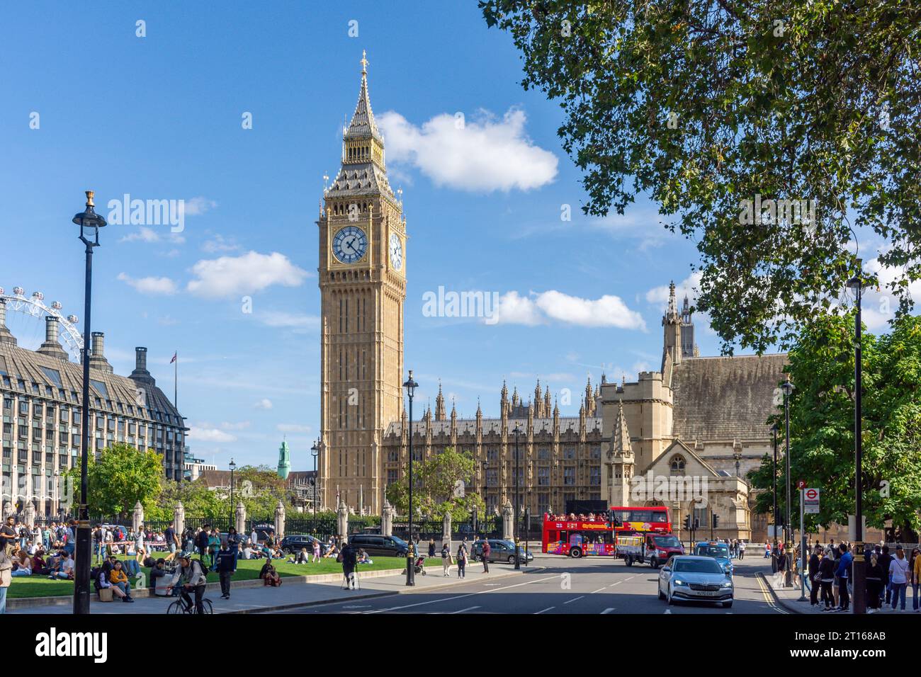 Big Ben and Houses of Parliament, Parliament Square, City of Westminster, Greater London, England, Regno Unito Foto Stock