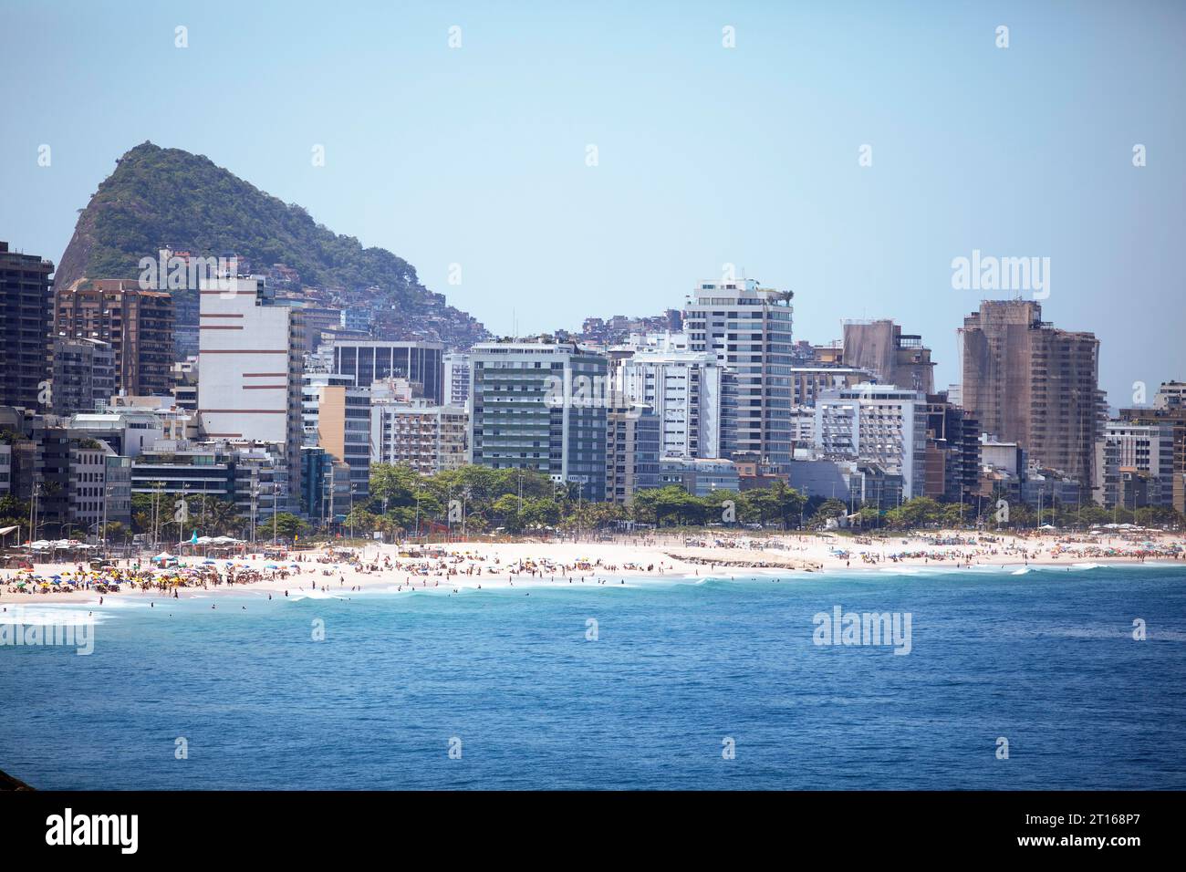 Distretto di Leblon e Praia do Leblon, Rio de Janeiro, Stato di Rio de Janeiro, Brasile Foto Stock