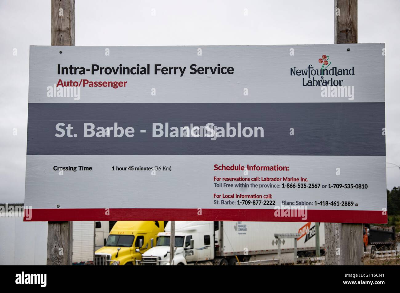 Traghetto intra-provinciale per Quebec e Labrador da St. Barbe, Newfoundland & Labrador, Canada Foto Stock