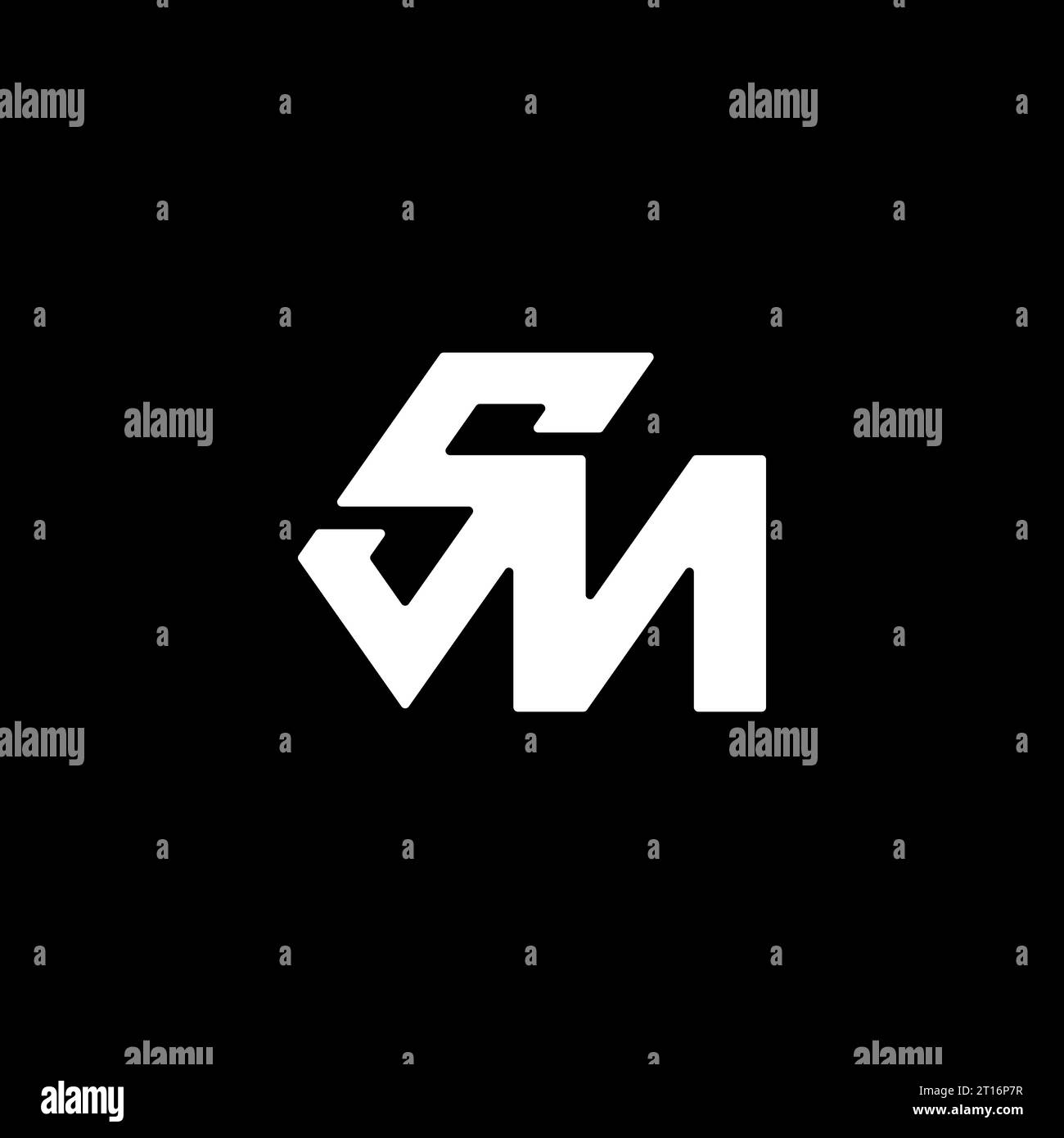 Logo SM, monogramma SM, logo SM iniziale, logo SM Letter, moderno, icona, Vector Illustrazione Vettoriale