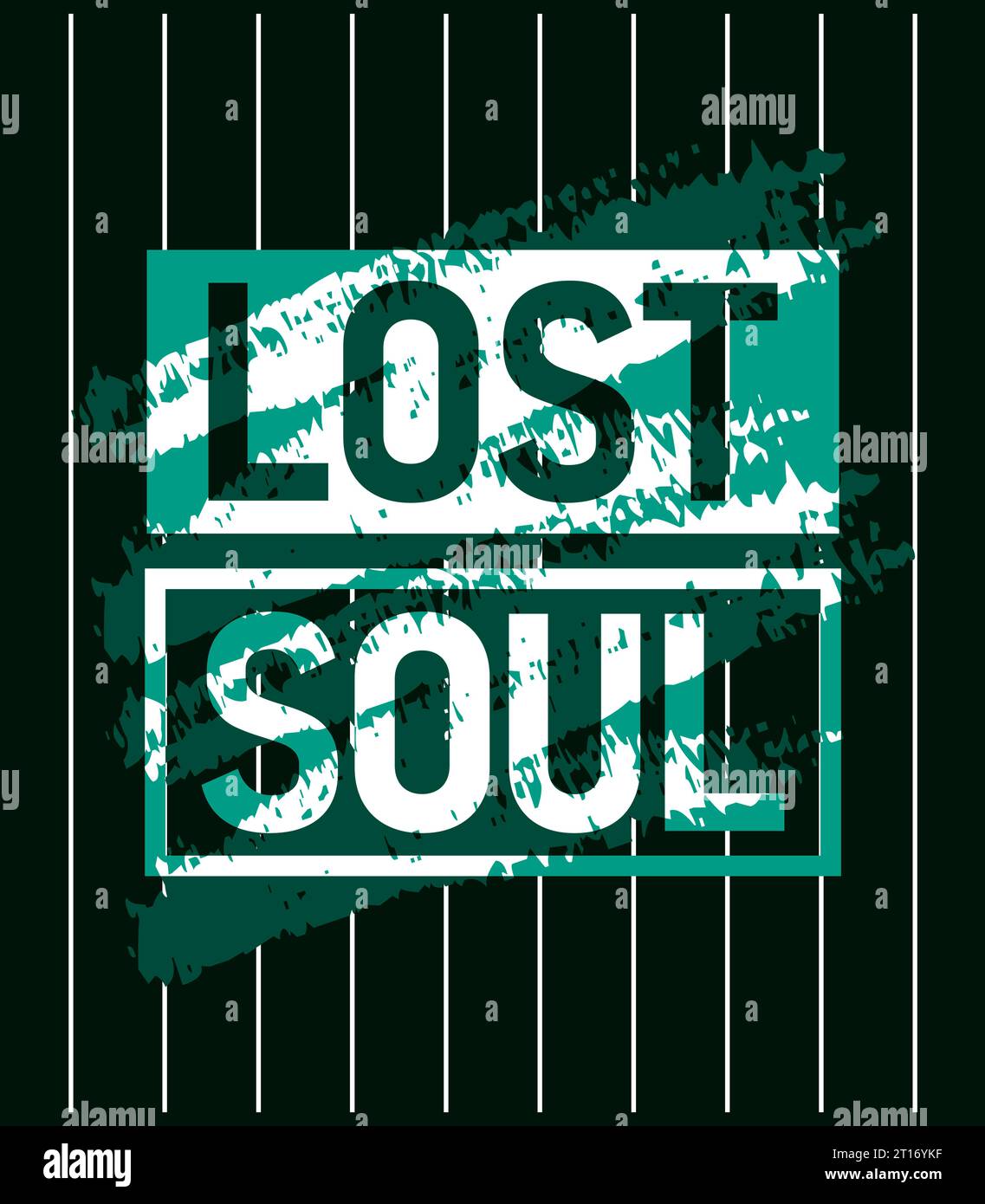 .Lost Soul motivational stroke typepace design, frasi brevi, slogan t-shirt, poster, etichette, ecc.. Illustrazione Vettoriale
