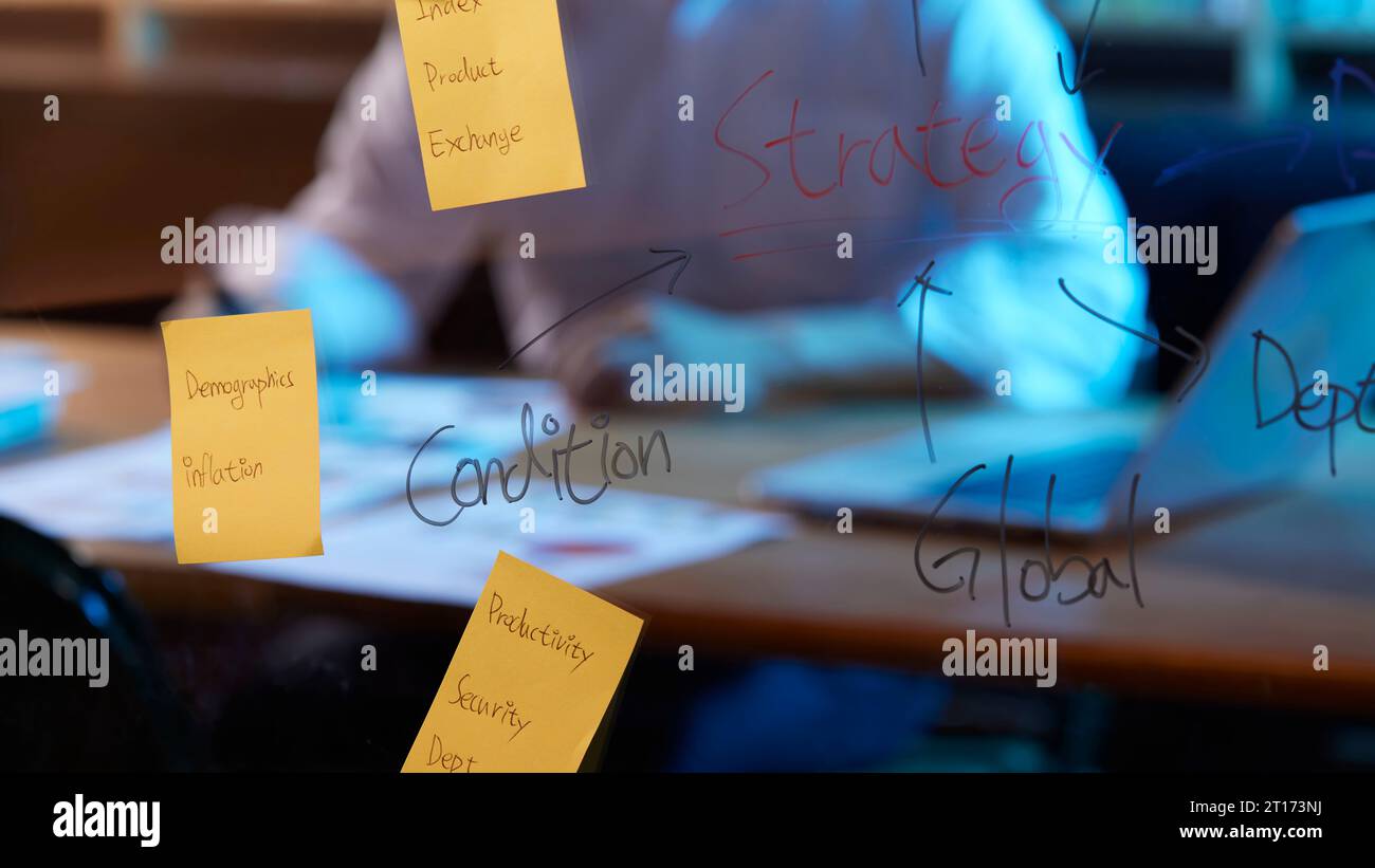 Analisi accurata della situazione attuale per un futuro di successo che può aiutare con il marketing Foto Stock