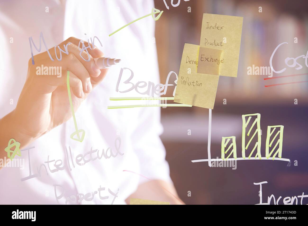 Analisi accurata della situazione attuale per un futuro di successo che può aiutare con il marketing Foto Stock