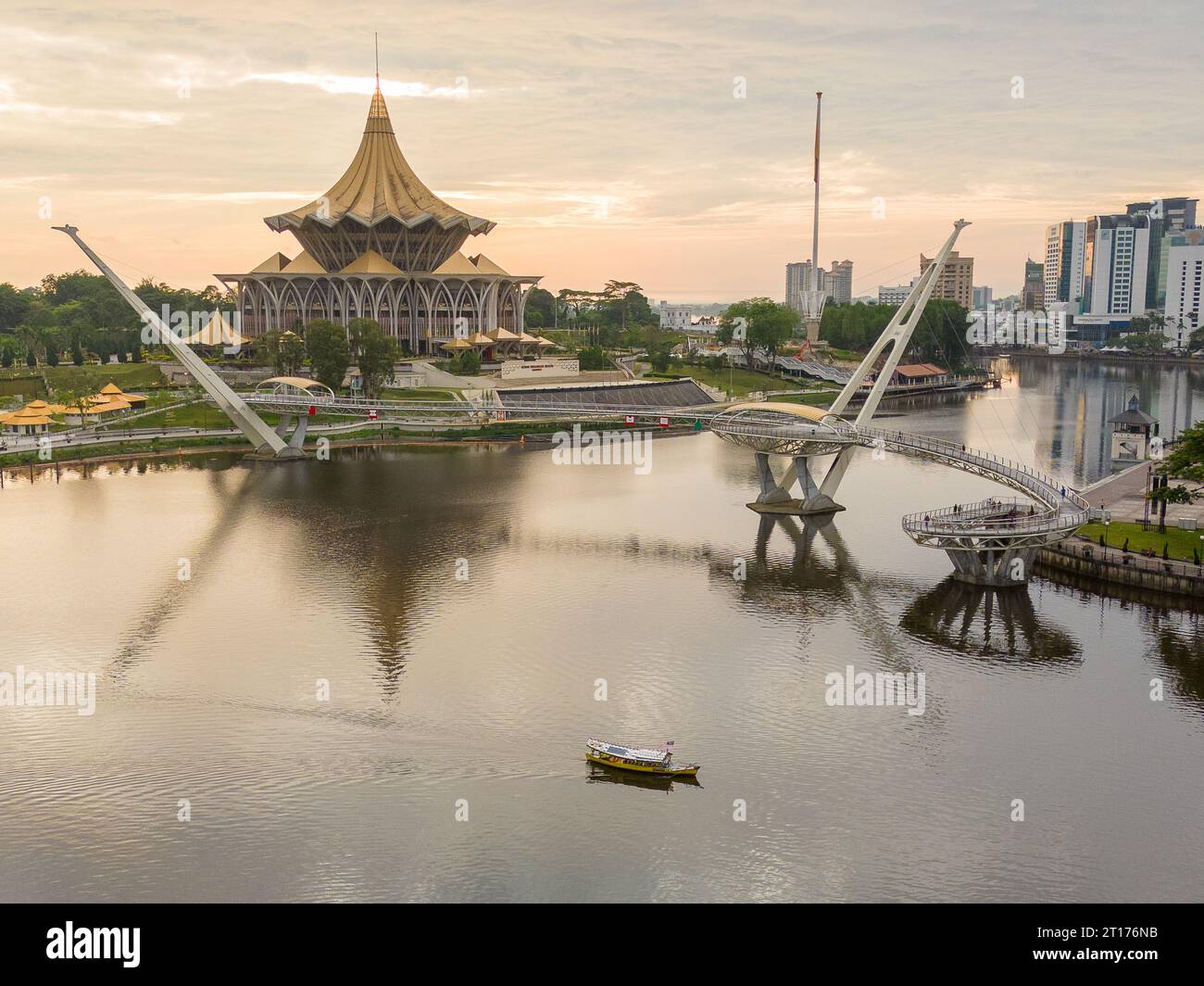 Kuching, capitale del Sarawak Foto Stock