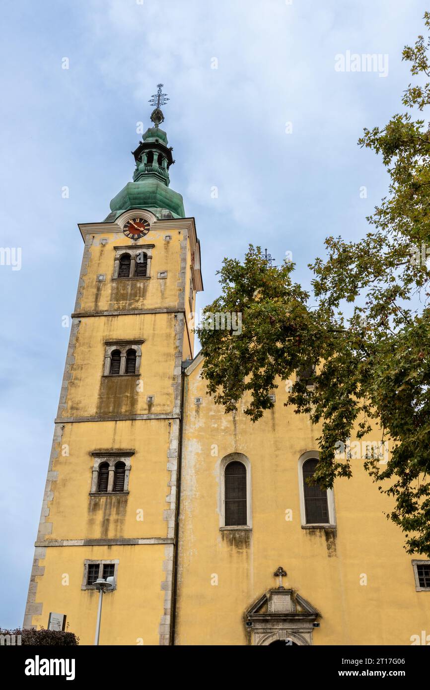 Samobor è una città della contea di Zagabria e fa parte dell'area metropolitana di Zagabria. È una città pittoresca con bellissime strade acciottolate e la sua Foto Stock