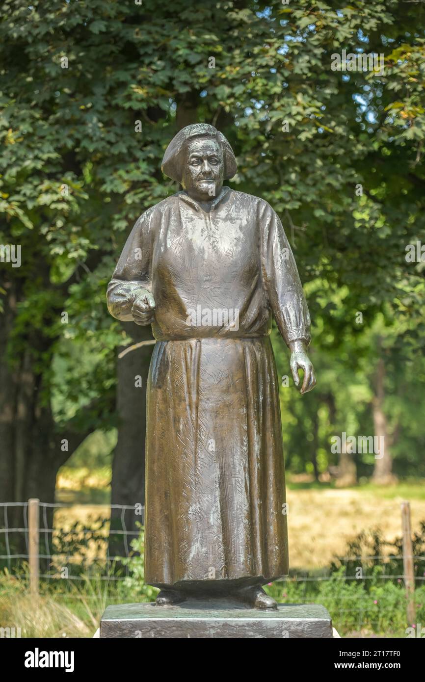 Denkmal Clara Zetkin, Clara-Zetkin-Park, Lipsia, Sachsen, Deutschland Foto Stock