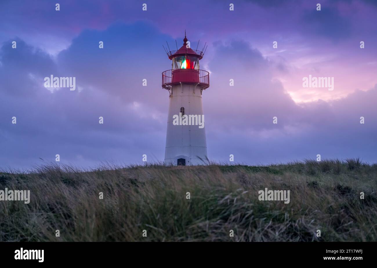 Leuchtturm List-West, List, Sylt, Schleswig-Holstein, Deutschland Foto Stock