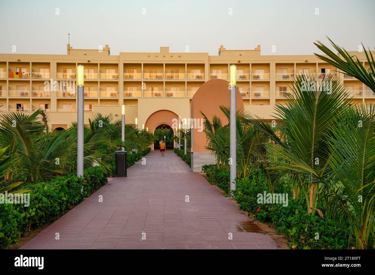 Esterno del lussuoso hotel Riu Baobab, un cinque stelle in Senegal Foto Stock