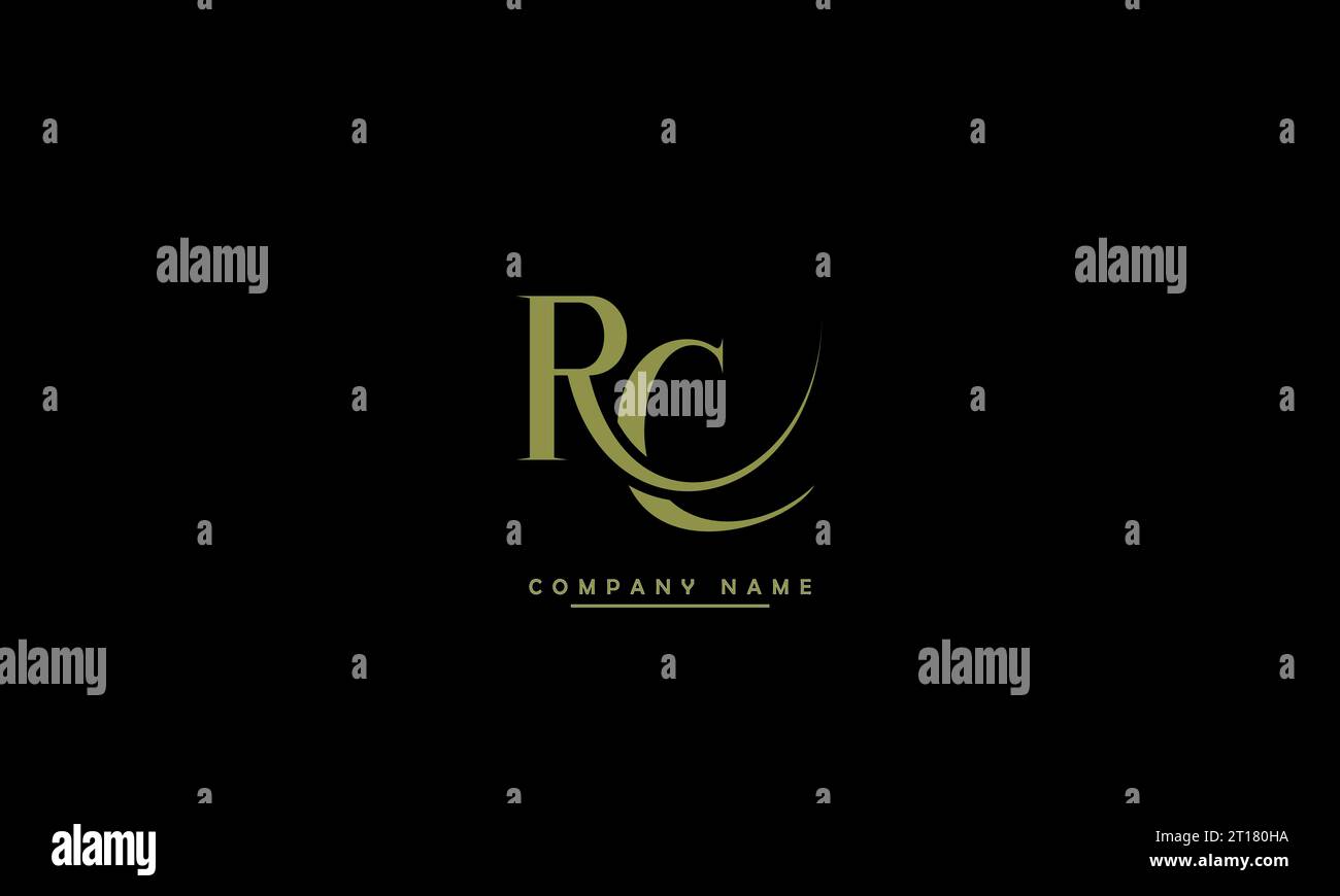 CR, RC Abstract Letters Logo Monogram Illustrazione Vettoriale