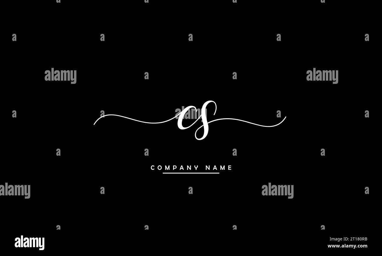 CS, SC Abstract Letters Logo Monogram Illustrazione Vettoriale