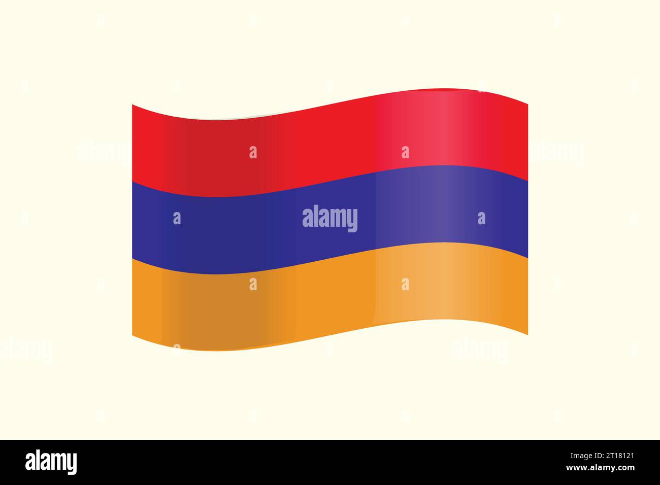 Bandiera nazionale dell'Armenia in vettore Illustrazione Vettoriale