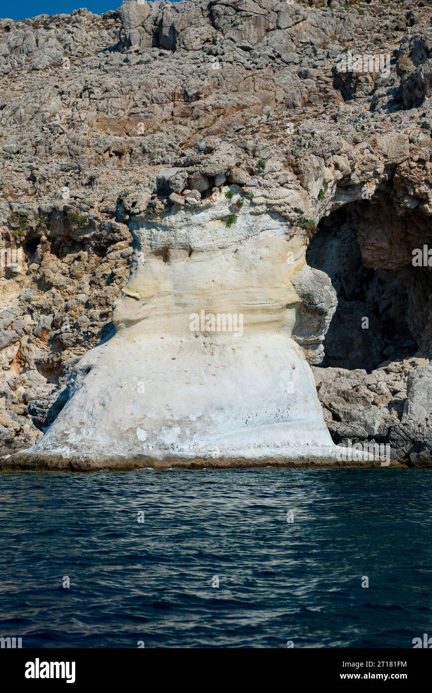 Face di Poseidone, bei Stegna, Rhodos, Dodekanes, Griechenland Foto Stock