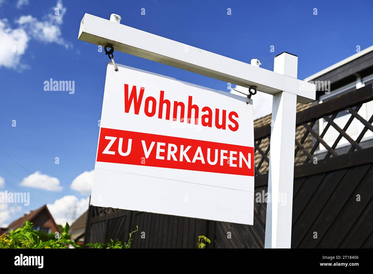 Haus Zu Verkaufen Von Privat Schild – Aluminiumverbund 2mm, Digital Bedruckt, Made In Germany