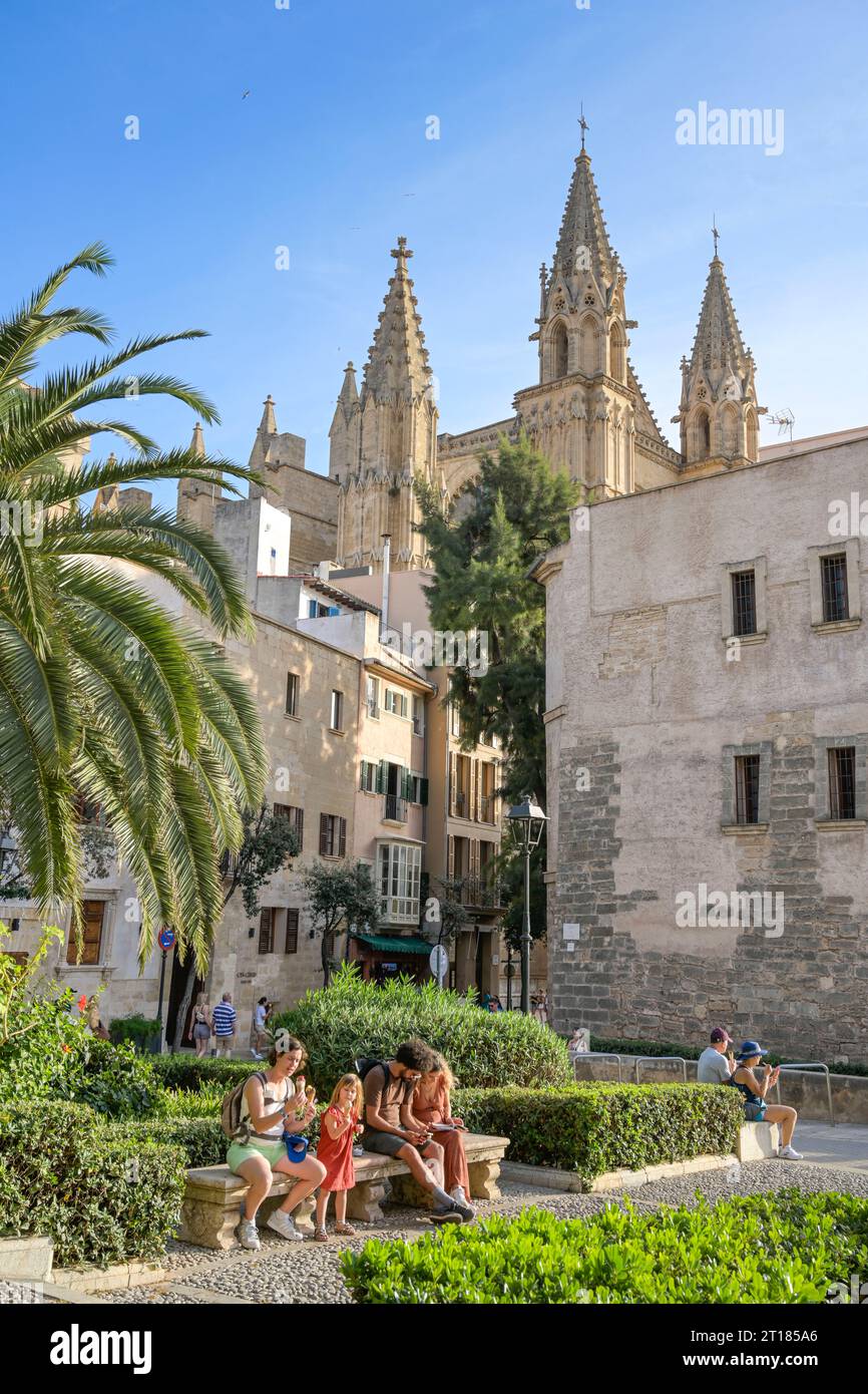 Park Jardi de la Seu, Altstadt, Palma, Mallorca, Spanien Foto Stock