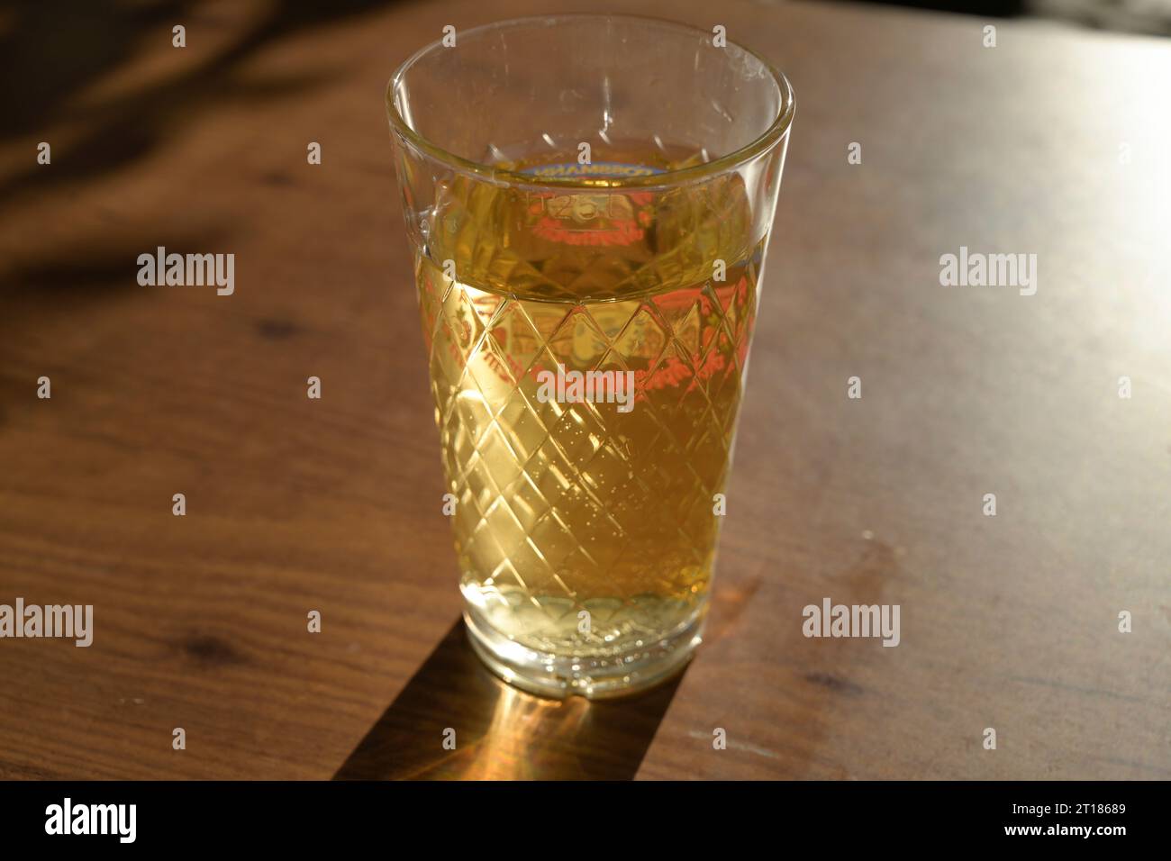 Glas Possmann Frankfurter Apfelwein Foto Stock